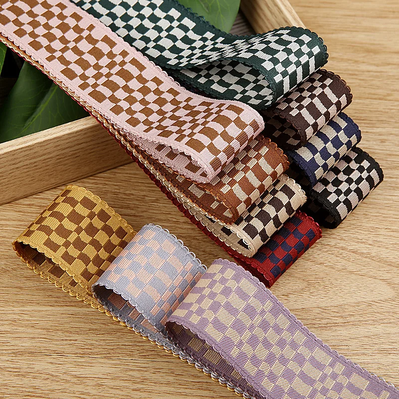 

kewgarden 25mm 38mm 1" 1.5" Stripe Plaid Ribbons DIY Bows Hair Accessories Make Material Handmade Tape Crafts Sewing 10 Yards