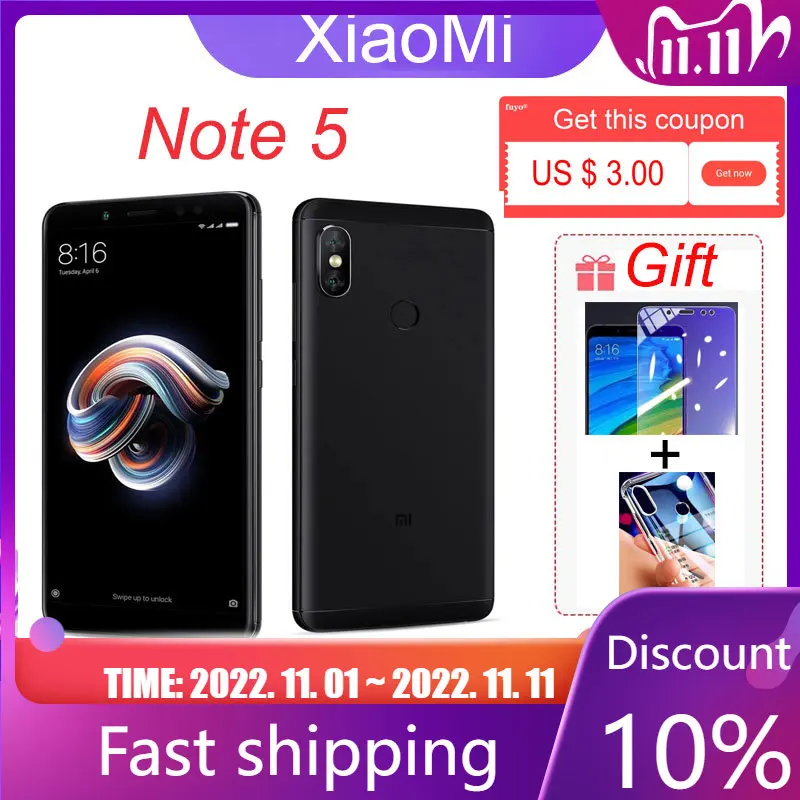 Kup Xiaomi Redmi Note 5 Smartphone Snapdragon 636 2160*1080 5.99 Inç Tam Ekran 13.0MP Kamera Parmak Izi/Yüz Tanıma Kup Xiaomi Redmi Note 5 Smartphone Snapdragon 636 2160*1080 5.99 Inç Tam Ekran 13.0MP Kamera Parmak Izi/Yüz Tanıma