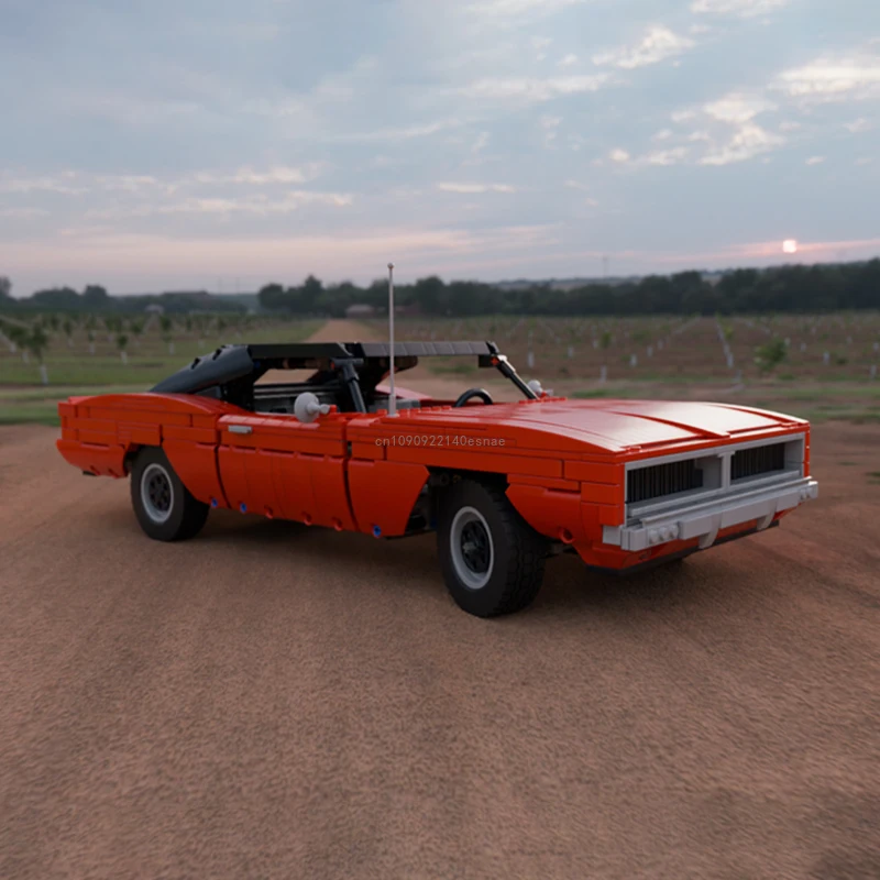 1789 шт. техническое ❩ Dodge Charger 1:10 гоночный автомобиль строительный блок модель Moc