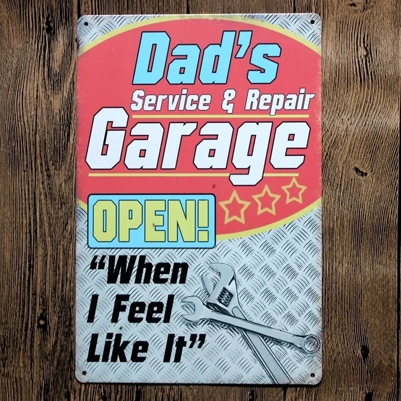 

Металлический жестяной знак 20*30 см, стикер для гаража папы, декор для бара, паба, дома, винтажный Ретро-постер