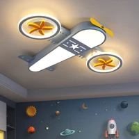 airplane childrens room bedroom ceiling lights boy room chandelier creative personality cartoon new led eye protection light