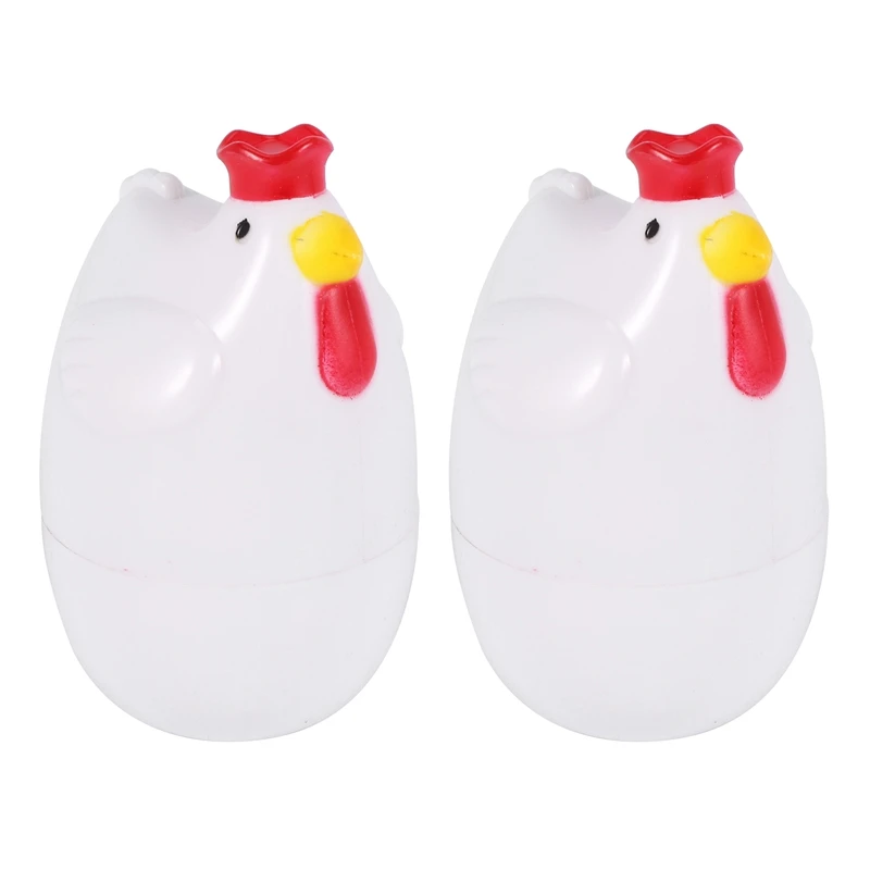 

2X Chick-Shaped 1 Boiled Egg Steamer Steamer Pestle Microwave Egg Cooker Cooking Tools Kitchen Gadgets Accessories Tools