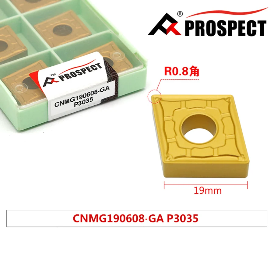 

CNMG160608/CNMG190608/12/16-GA P3035 CNC Lathe High Quality Carbide External Turning Wear-resistant Inserts,For Steel Processing