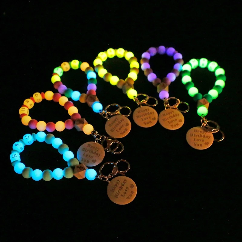 

Silicone Key Ring Bracelet Wristlet Keychain Wallet for Girl with Leather Tassel TOP