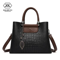 2022 new brand ladies soft leather shoulder bag luxury handbags women tote bags designer color contrast hand bags for women