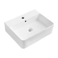 wall hung basin modern rectangular bathroom ceramic countertop sink