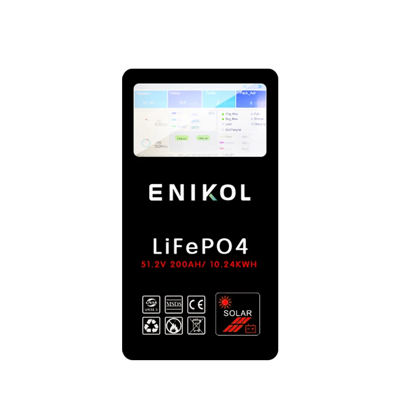 Универсальная настенная солнечная электростанция LiFePo4 51.2В 100Ач с аккумулятором для домашнего хранения энергии, CAN-коммуникацией и 7-дюймовым ЖК-дисплеем (art.: 3920dc949bc07) - 3920dc949bc07