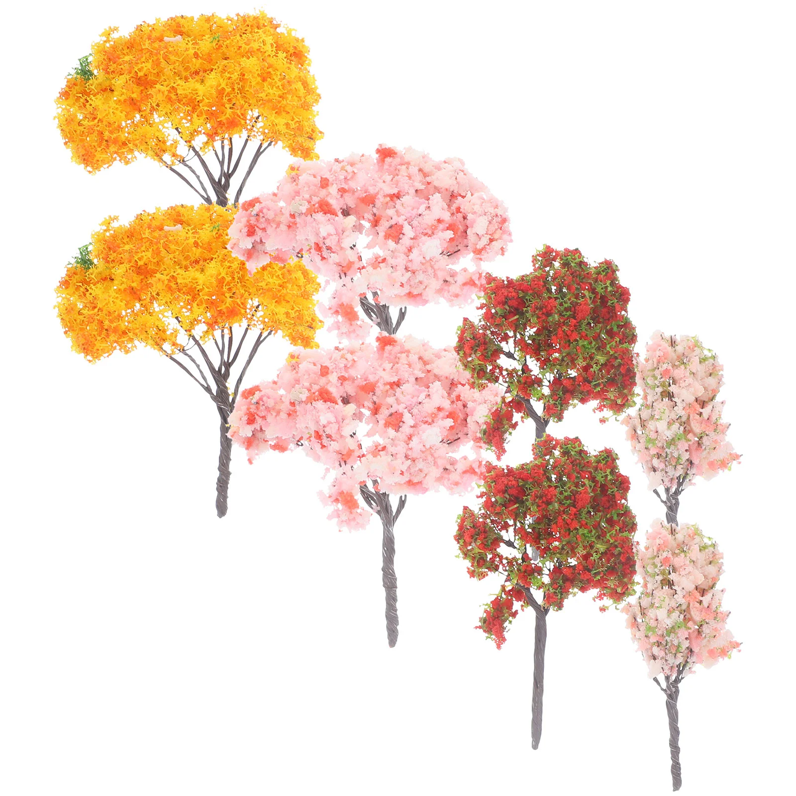 

8 Pcs Simulation Tree Miniature Trees Model Micro Frost Miniture Decoration Miniatures Train Scenery Japanese-style