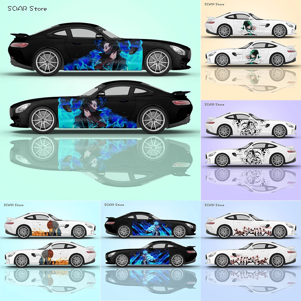 

Japanese Anime My Hero Academia Vehicle Livery, Manga Theme Side Car Wrap, Cast Vinyl Wrap, Universal Size
