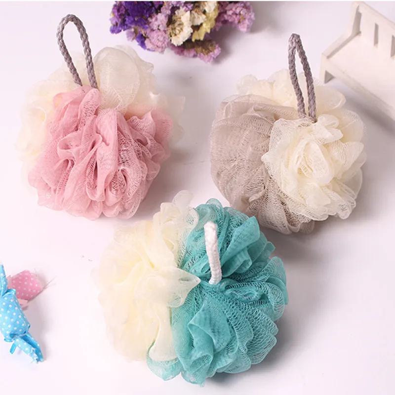 

WHYOU 2 шт./лот душевая сетчатая пенообразовательная Губка Отшелушивающий скребок для ванны с шариком для мытья кожи тела инструмент для очист...