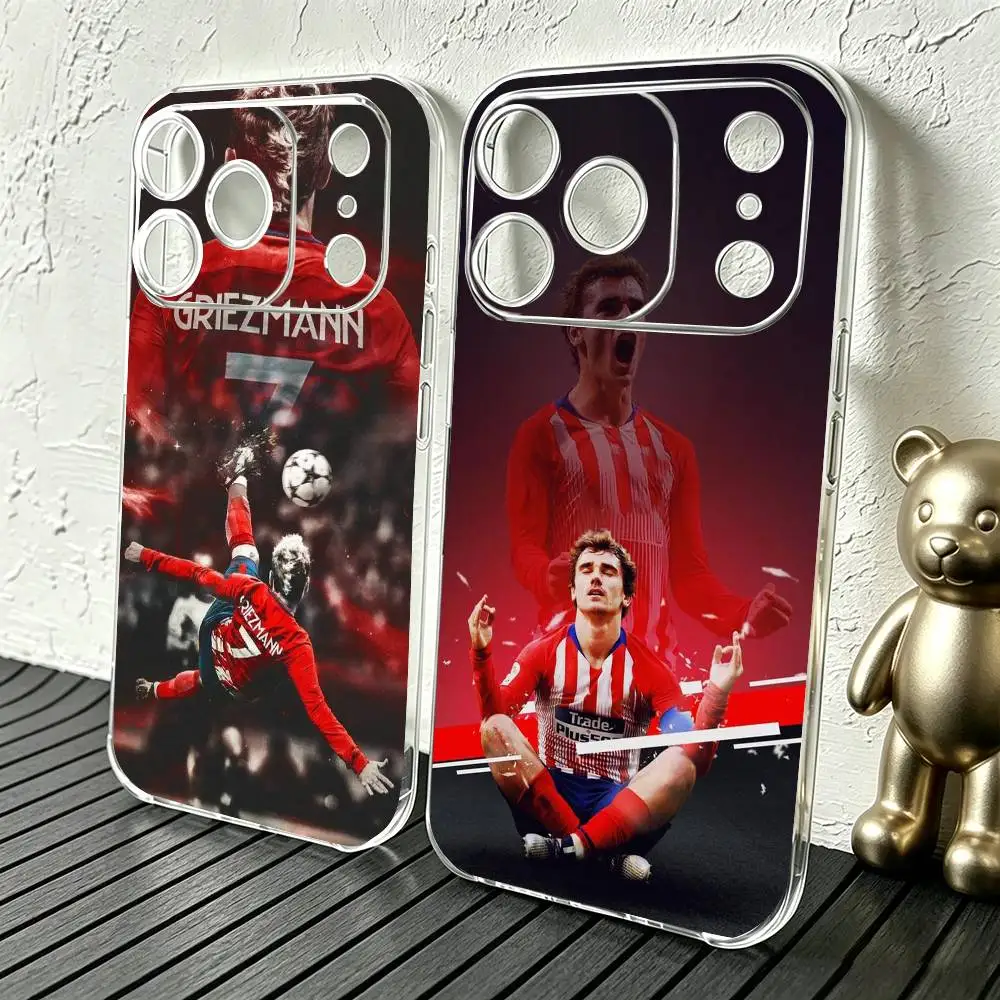 Фото Чехол для телефона A-Antoine G-Griezmann Football, прозрачный силиконовый мягкий, для iPhone 17 16 15 14 13 12 11 Mini Pro Max Plus №1