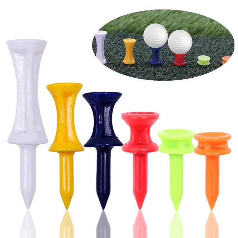 50 Упаковок Красочные Пластиковые Футболки Для Гольфа Различные Размеры Гибриды