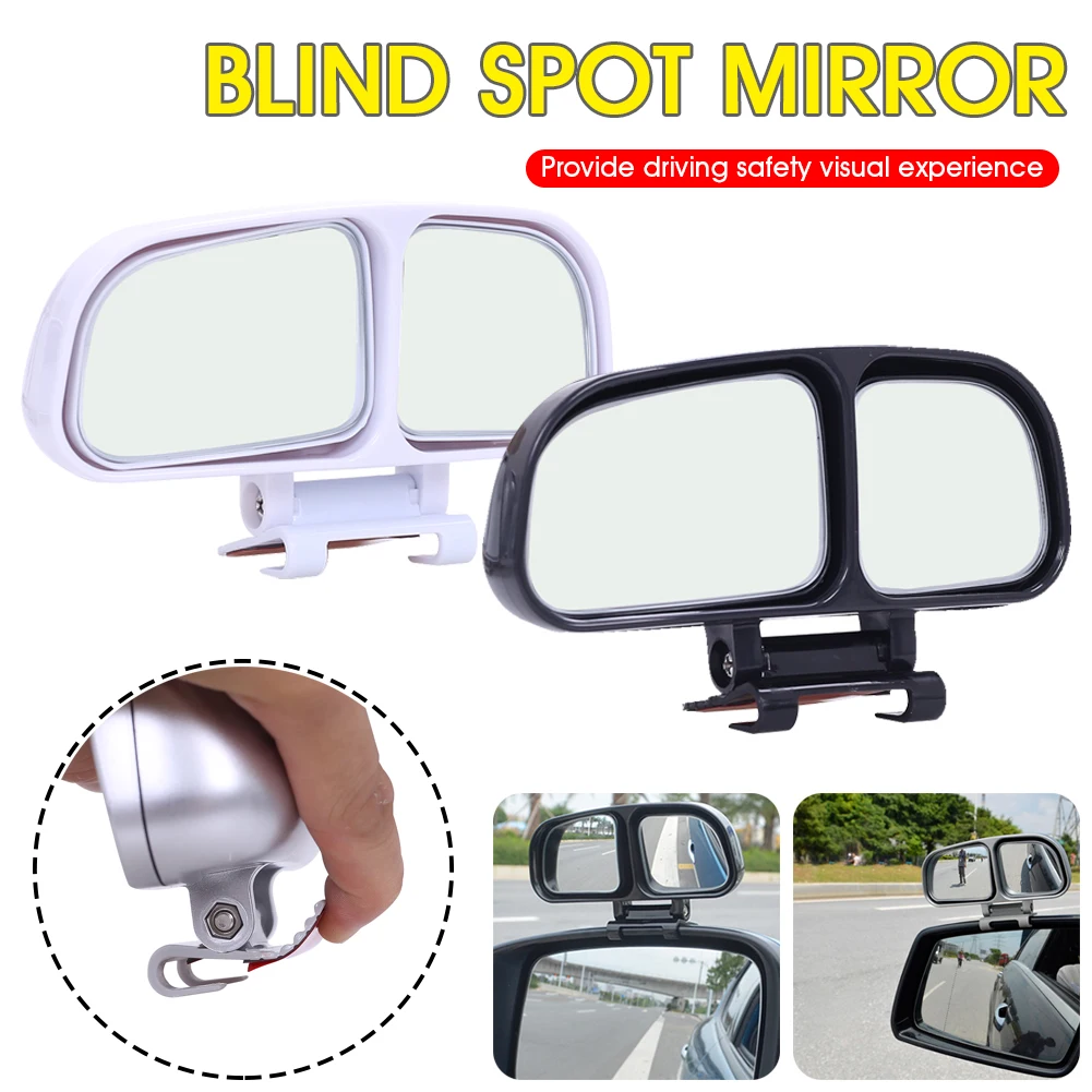

Upgrade The Large Mirror Blind Spot Mirror With Biconvex Mirror Adjustable Angle To Eliminate Blind Spot In Front And Rear