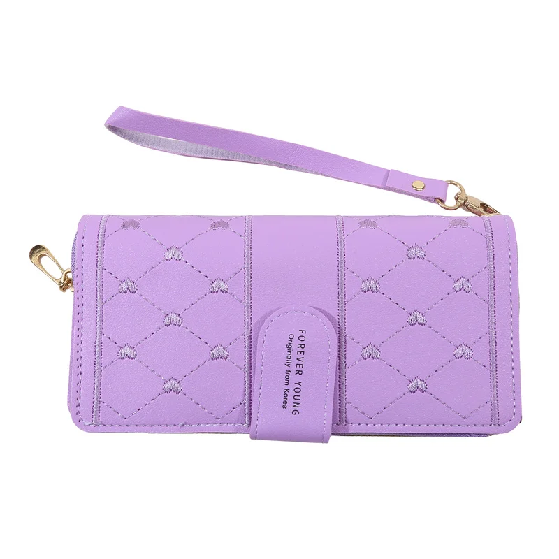 Новый женский кошелек длинный на молнии модный простой большой емкости