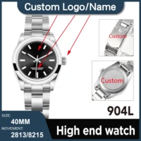 diy custom luxury brand colorful dial 40mm watch for men automatic mechanical sapphire glass waterproof watches 904 steel aaa