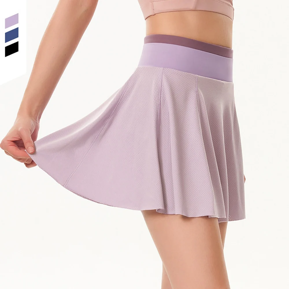 

Summer 2in1 Anti-Expose Running Skirt Women's Outdoor Quick Dry Breathable Yoga Fitness Training Tennis Skirts