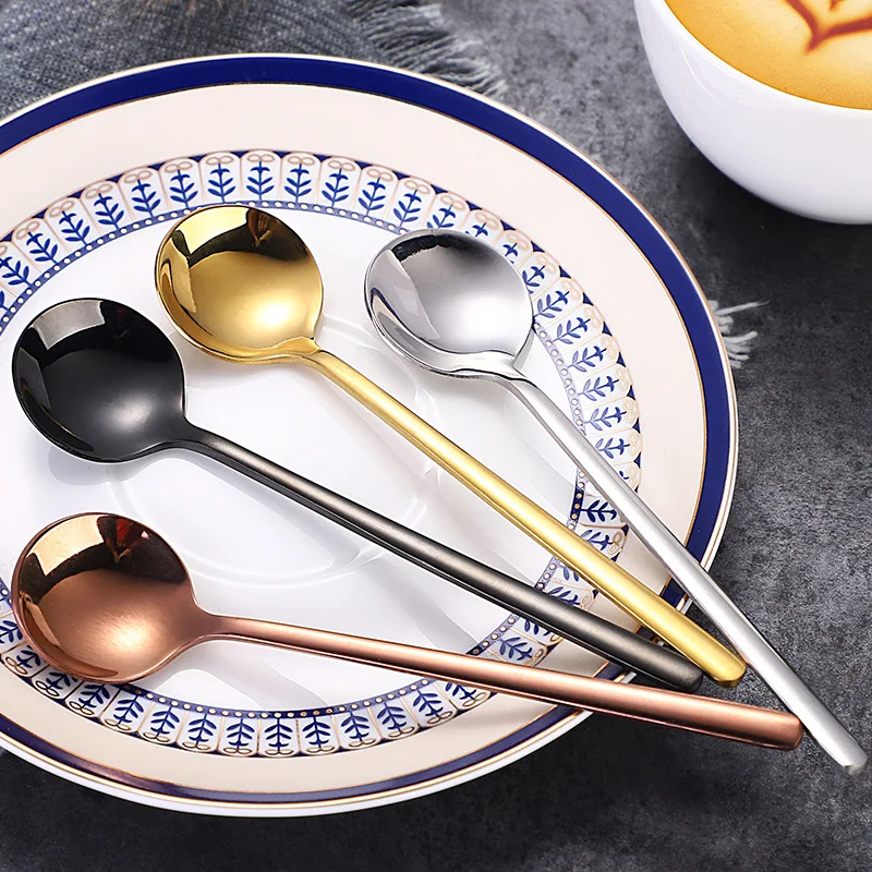 

10 PCS Spoon Cutlery Portable Dinnerware Kit Lunch Tableware Stainless Steel Kitchen Accessories juice coffee Spoon