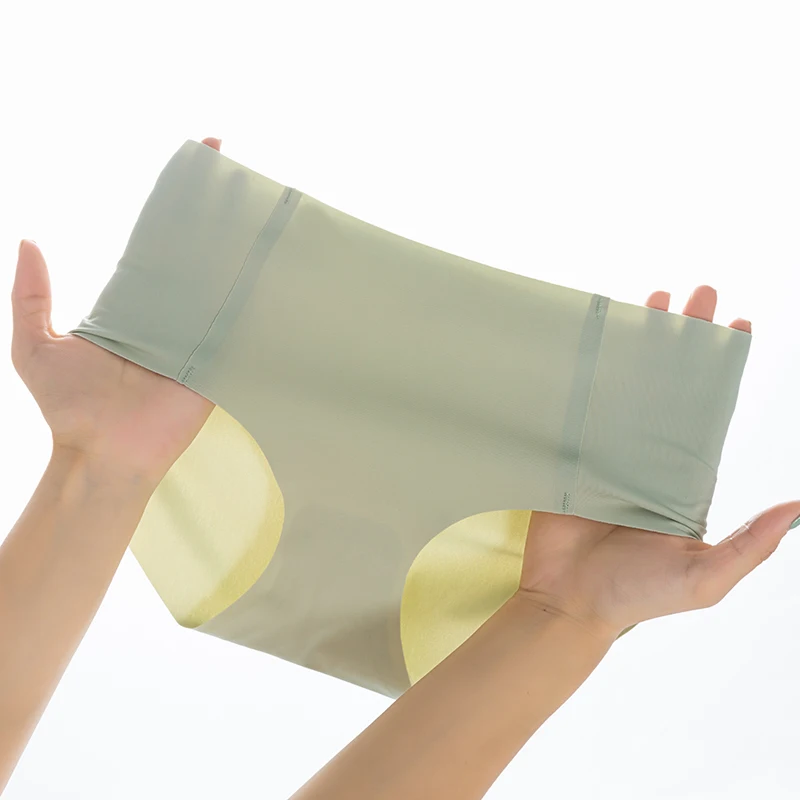 MiiOW 4Pcs Ice Silk Women's Sexy Panties Underwear Breathable Girls Lingerie Briefs Soft Shorts Underpants Ladies Female Pantys