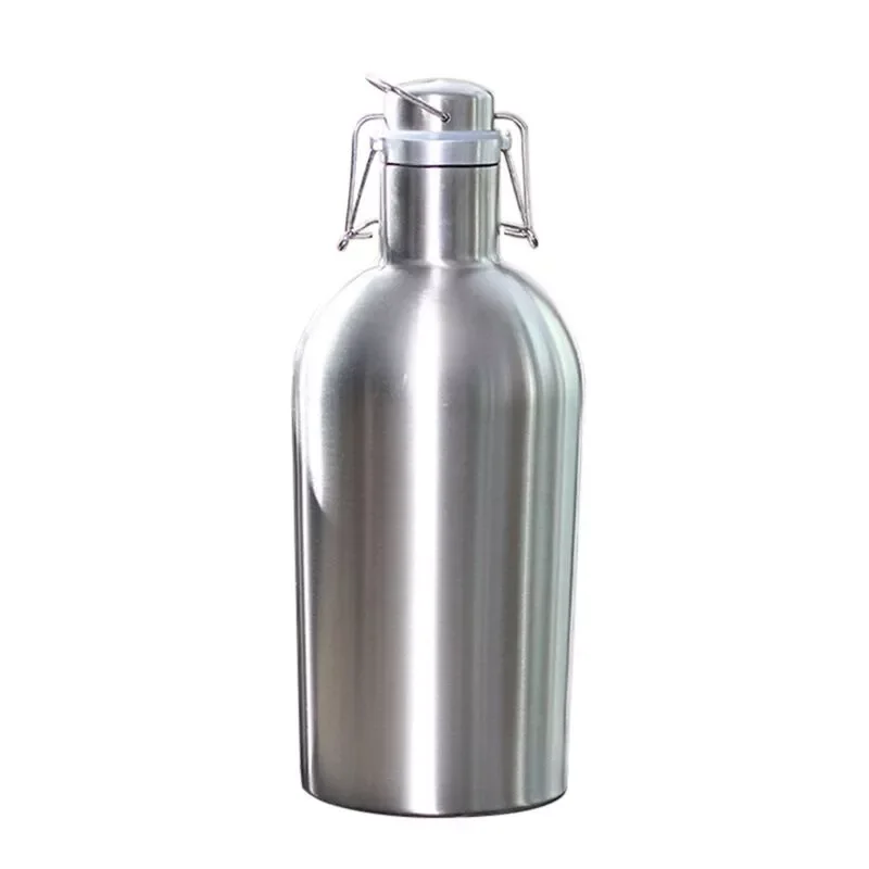 

Premium 2L Stainless Steel Bottle Homebrew Beer Growler Secure Swing Top Big Capacity Beer Bottle For Outdoor growler cerveja