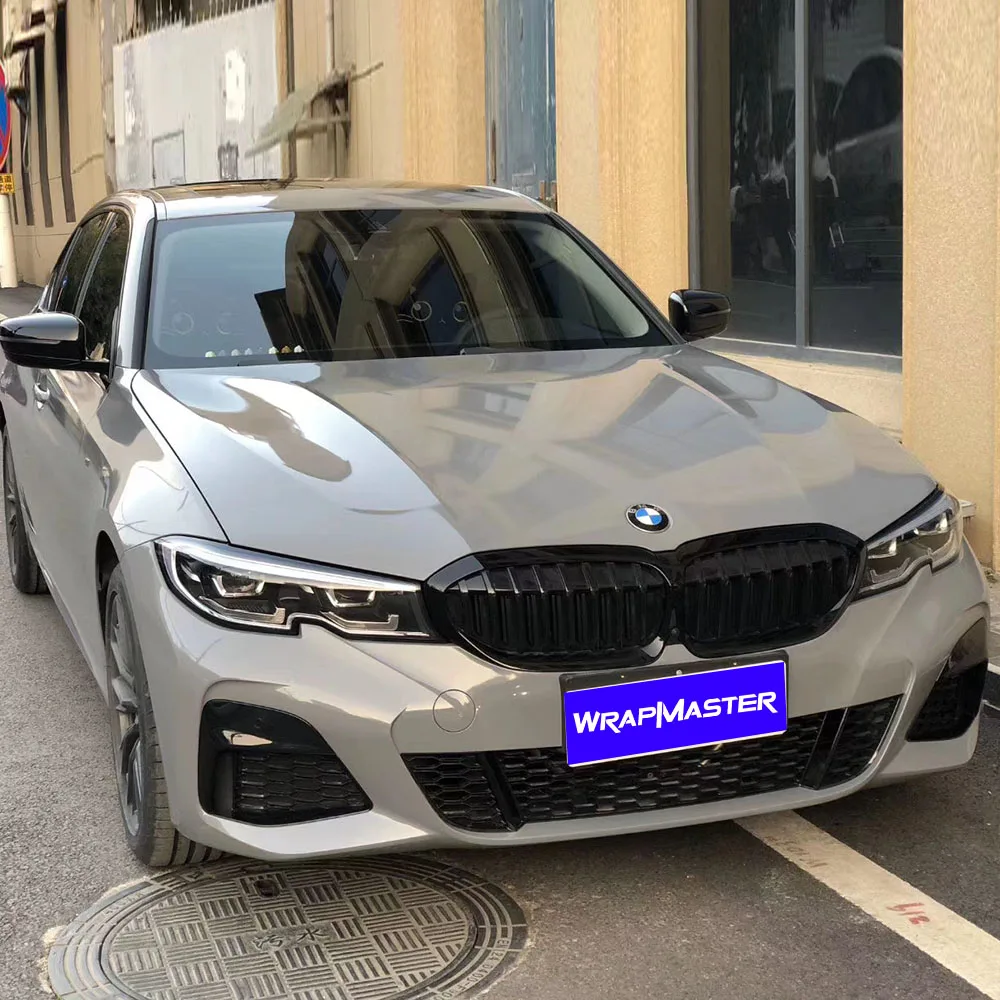 

Супер Глянцевая Автомобильная виниловая Защитная пленка с кристаллами для покраски воздуха, серая Автомобильная наклейка, клейкая винилов...