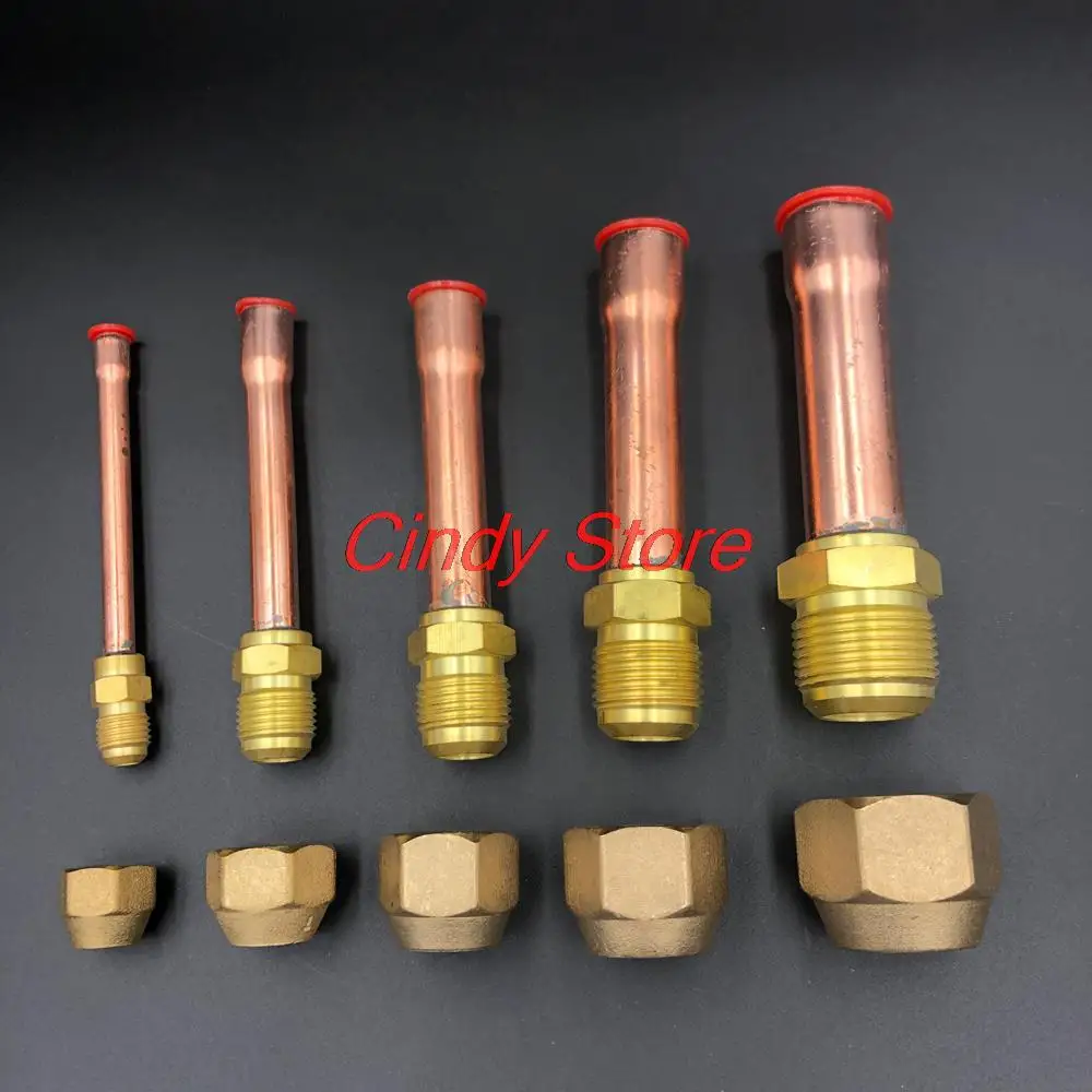 

45 Degree SAE 1/4" 3/8" 1/2" 3/4" Flare Connector With Copper Tube Brass Pipe Fitting Adapeter For Air conditioner