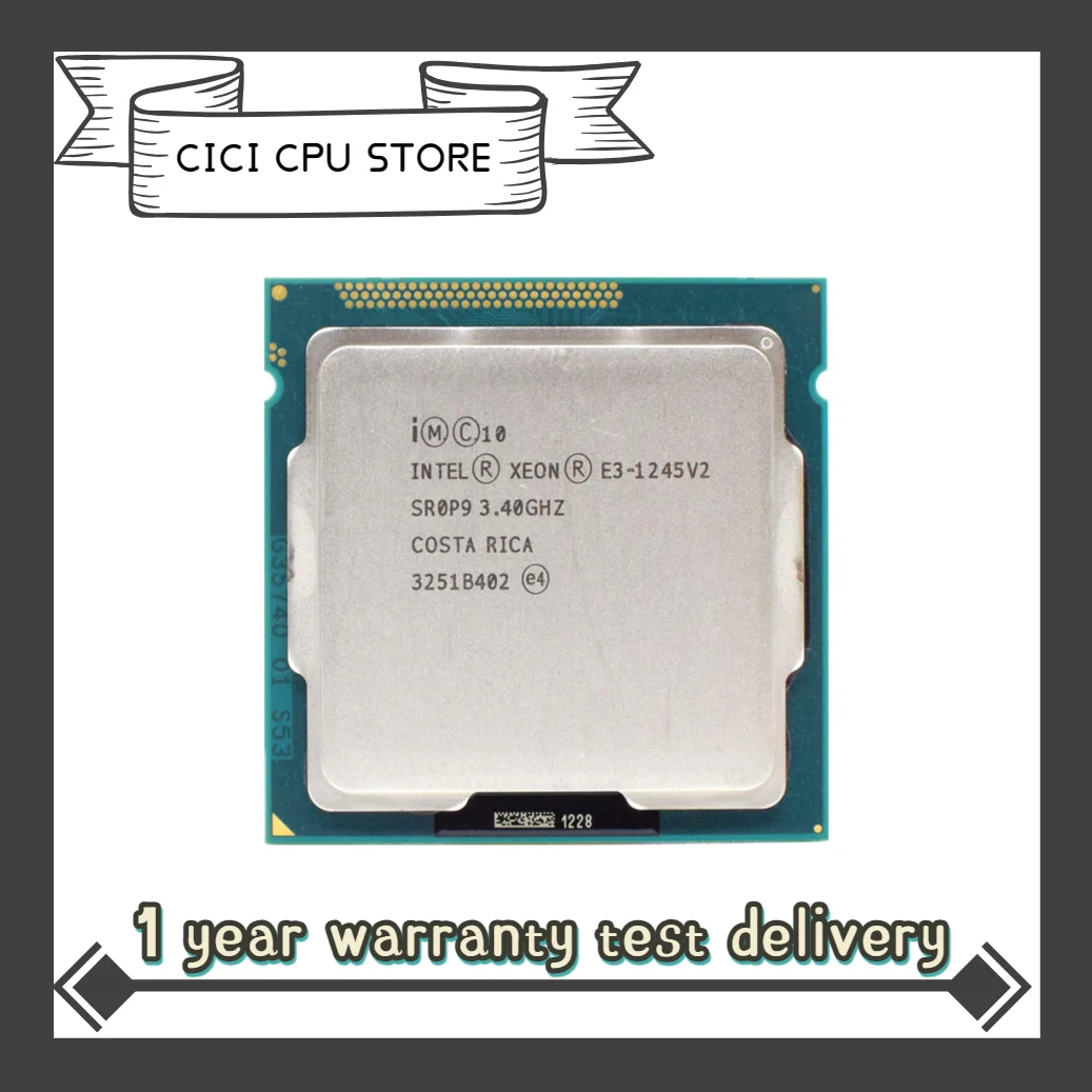 

Used intel Xeon E3 1245 V2 1245V2 Quad Core CPU Processor 3.4GHz LGA 1155 8MB SR0P9