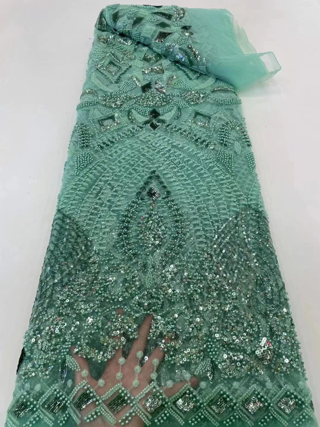 

Новое блестящее кружевное Сетчатое вышитое бисером платье, роскошное модное вечернее платье высокого качества по низкой цене