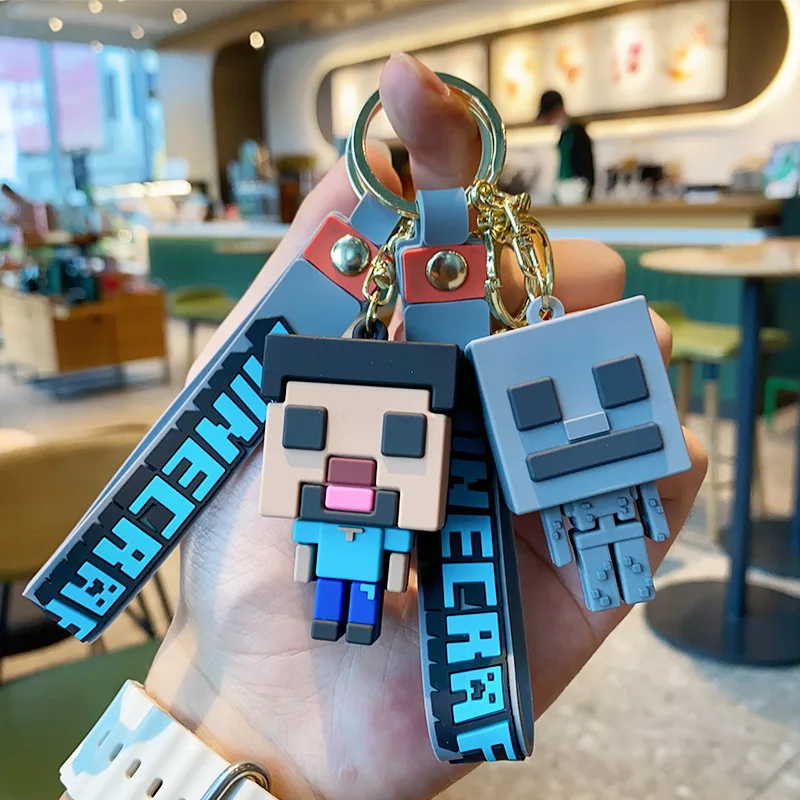 Брелок для игры Minecraft модель персонажа из мультфильма строительные блоки кукла