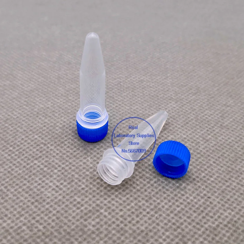 

500pcs/lot 0.5ml Plastic Freezing tube Lab Cryovial with silica gel gasket Vials v-bottom test tube