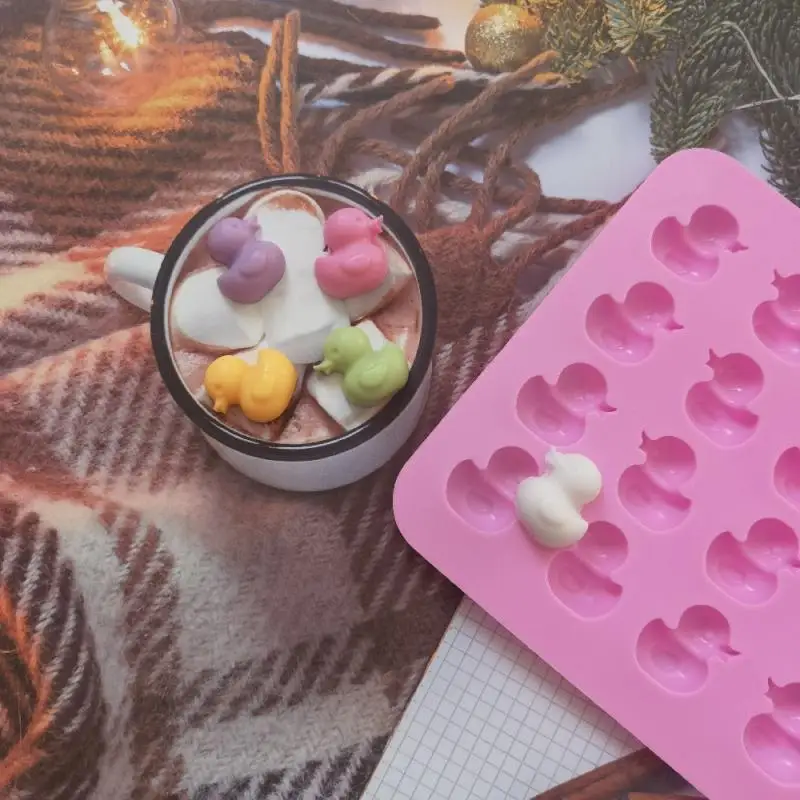 Силиконовая форма для шоколада мини-Утенок желе блока эпоксидная льда поднос