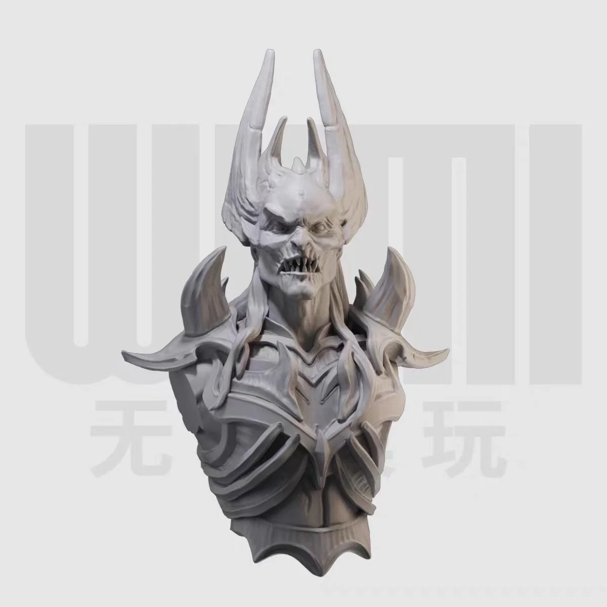 

1/10 Dark Demon Knight Bust Western Fantasy Resin White Model GK figure Model