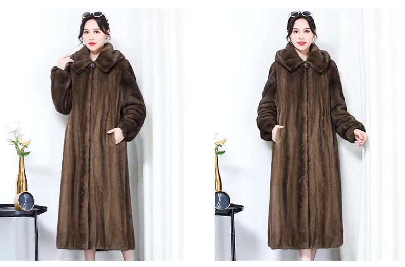 real women mink coats female mink fur coat genuine long fur coat ladies winter clothes oversize 6xl 5xl 7xl imitation fur coats enlarge