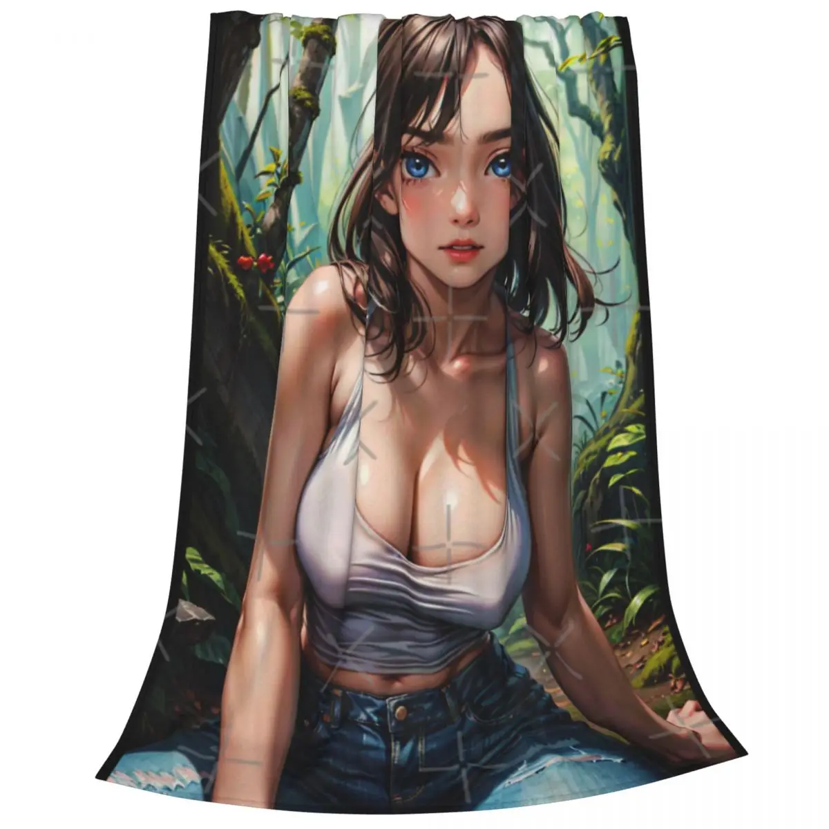 Одеяло в стиле аниме PinUp Girl Syun Kamakado 079 (отправляющее зачарованном лесу) покрывало