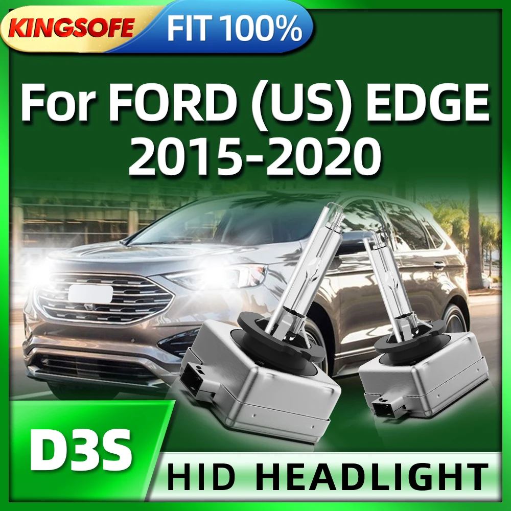 

Ксеноновые фары KINGSOFE D3S, 2 шт., Ксеноновые фары 6000K для FORD (US) EDGE 2015 2016 2017 2018 2019 2020