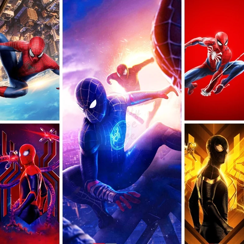 

DIY 5D Marvel Diamond Painting Spider Man Art Embroidery The Avenger Iron Man Peter Parker Comics Home Decor Fantasy Novelties