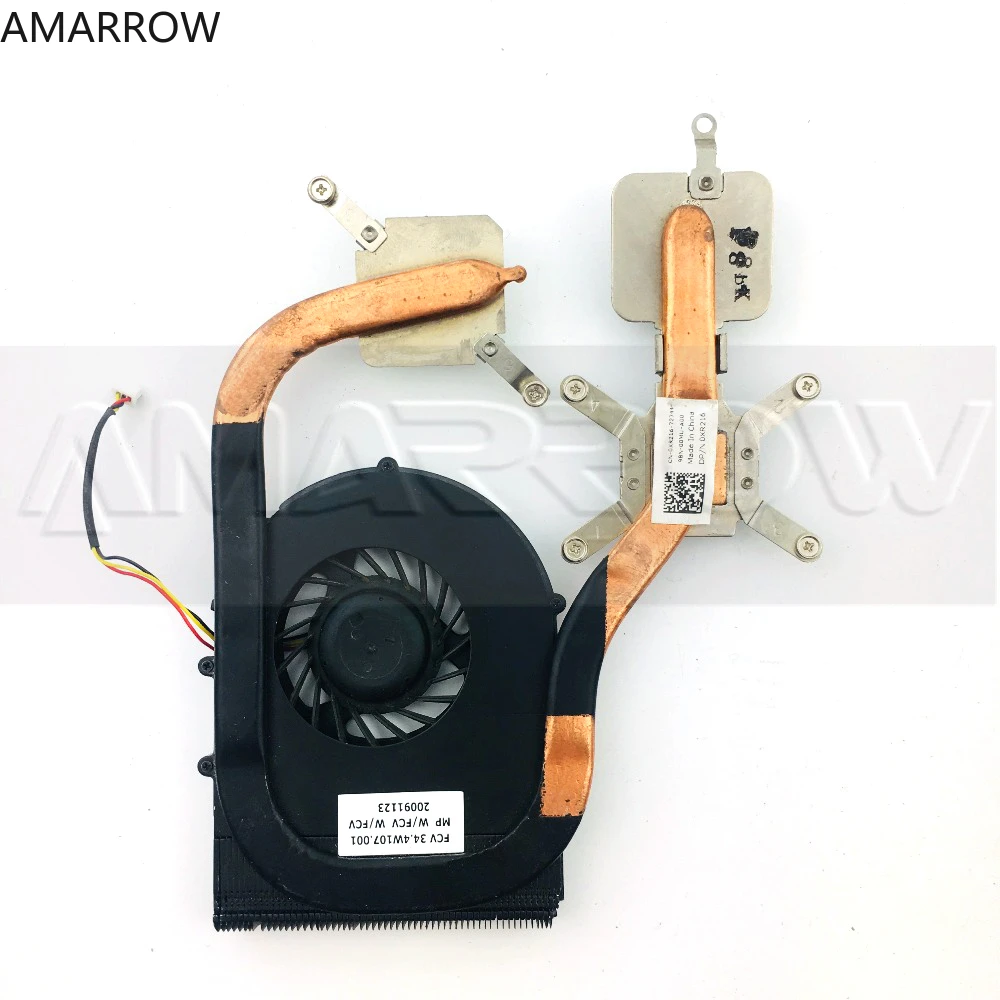 Оригинальный, бесплатная доставка, охлаждающий вентилятор для ноутбука, кулер для процессора DELL M1530, радиатор процессора 0XR216 34.4W107.001