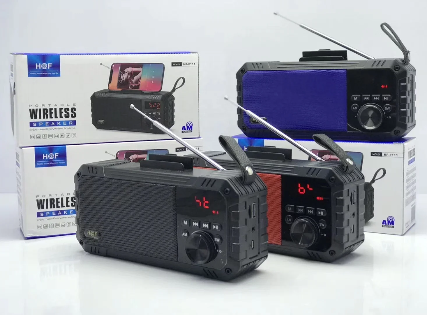 Портативный беспроводной Bluetooth-динамик H &amp F F111 с поддержкой USB TF-карты FM-радио