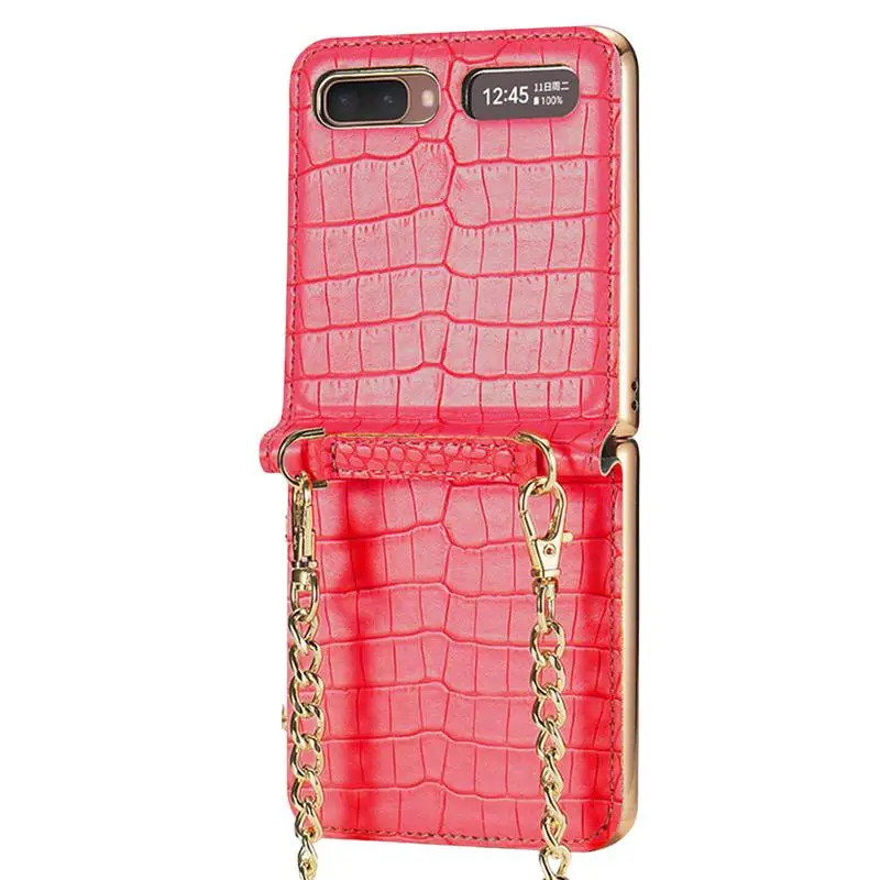 

Anti Fall Ultra Thin Phone Case For Samsungs Galaxys Z-Flip Soft Shock Absorbing Cover Back Double Layer Protective Phone Cover
