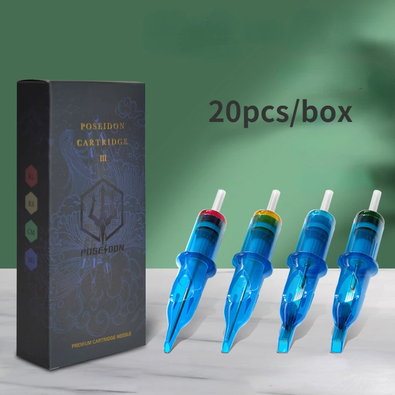 

Advanced Tattoo Cartridge One Needle 20pcs Blue Tattoo Needle Cutting and Fogging One Needle Tattoo Consumables Tattoo Supplies