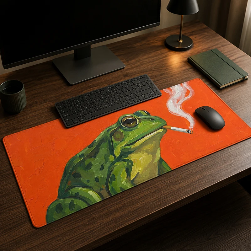 Фото Коврик для мыши Green Frog Gamer с HD-печатью по запросу, новый, для дома, XXL, игровой коврик-мат, мягкий, для офиса, для игровых ноутбуков №1