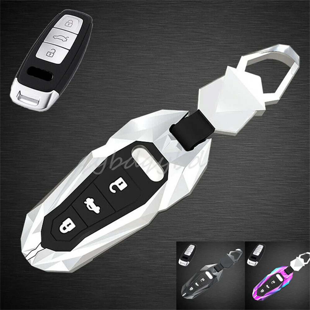 

For Audi Q7 A6 A7 A8 Zinc Alloy Car Remote Key Fob Cover Protector Holder Shell Bag Skin Case Accessories Styling