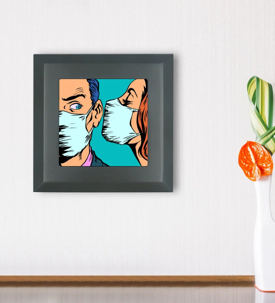 

BK подарок Pop Art Design дерево рамка каменная стена фотография