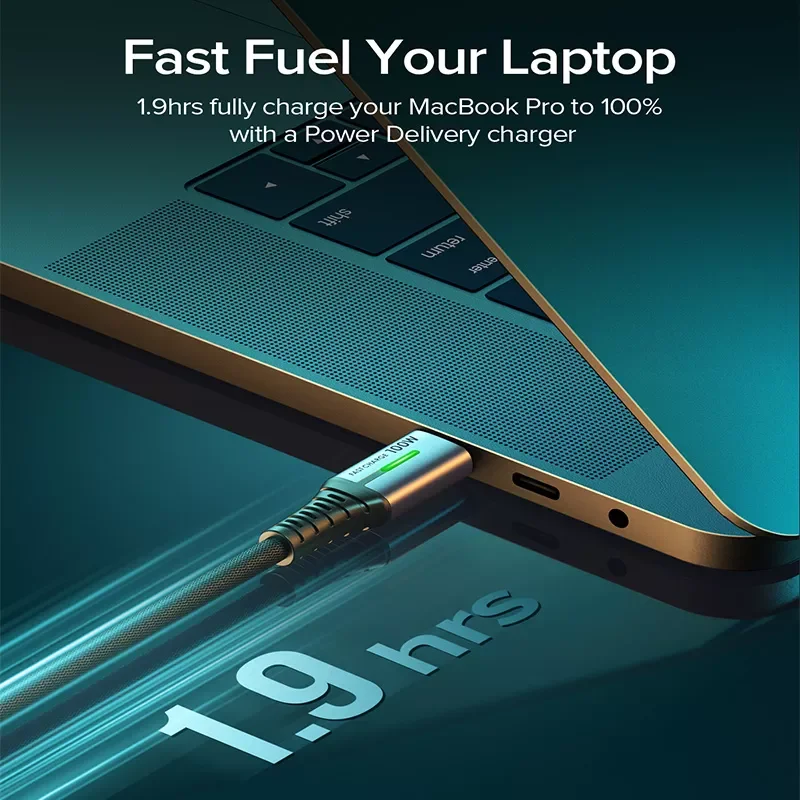 Фото Кабель INIU PD 100 Вт USB C на USB Type C, кабель для быстрой зарядки телефона, шнур для передачи данных для Huawei Redmi S20 S9 Macbook Pro №3