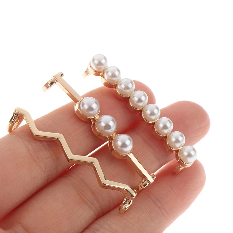 

1Pc Shoelace Buckle Rhinestones Shoelace Clips Pearl Shoes Charm Accessories Women Shoe laces Metal Decoration