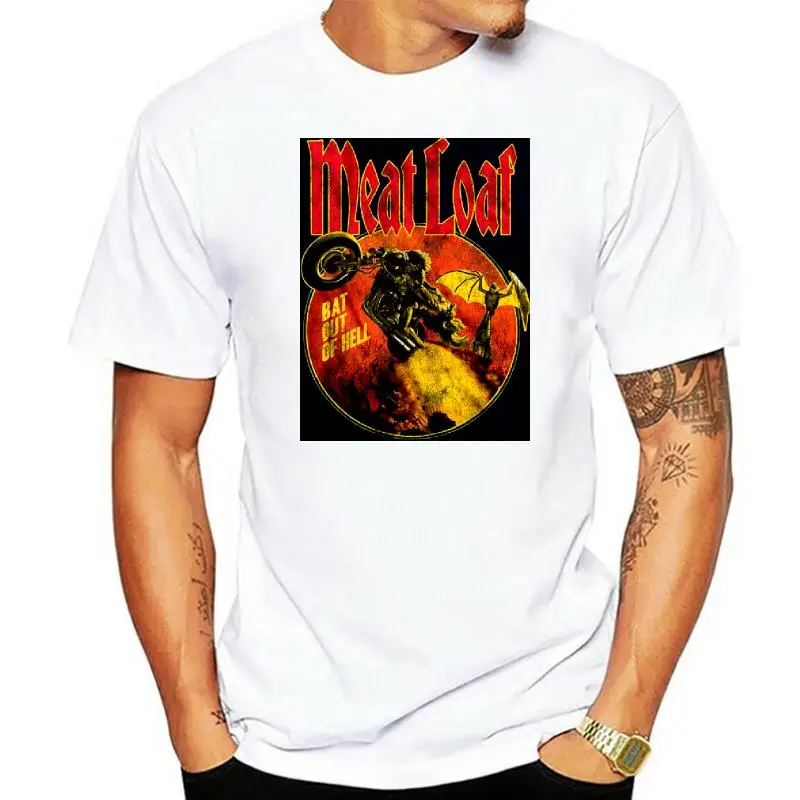 

MEATLOAF Bat Out Of Hell T Shirt camisas de hombre negras