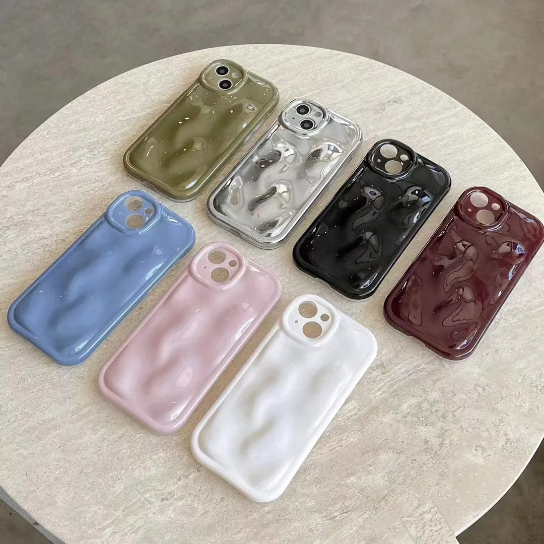 

Solid Colors Meteorolite Pattern Soft IMD Case Cover For iphone 14 13 12 11 Promax 12 14 13 Pro Protective Shell Funda