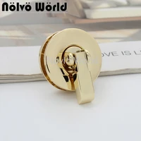 5 30sets 2 colors 28mmm light gold round shape metal flip lock for woman chain bag briefcase luggage accessories