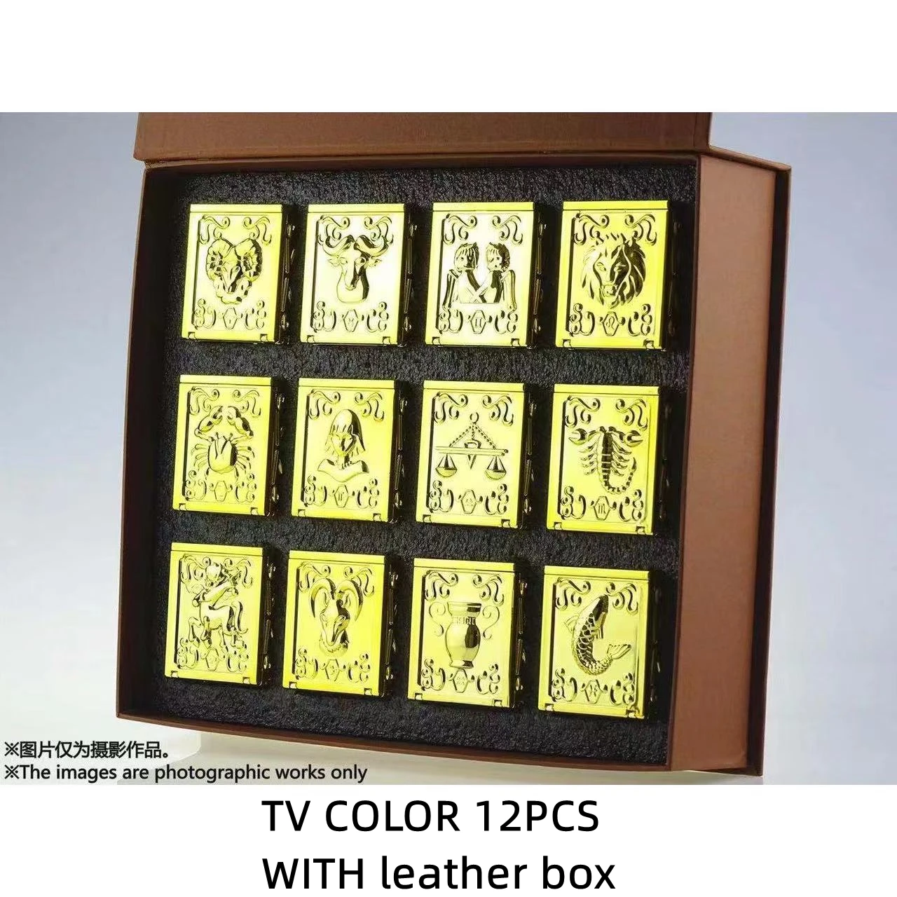 

Saint Seiya Myth Cloth Gold Cloth Box Aries Taurus Gemini Cancer Leo Virgo Libra Scorpio Sagittarius Aquarius Pisces Set 12 pcs