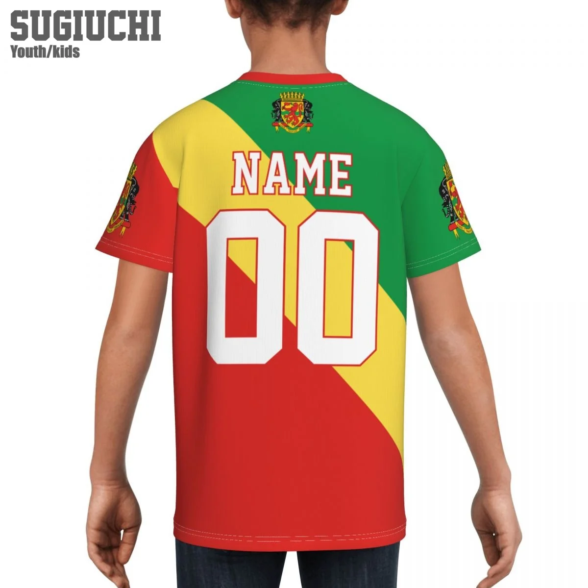 Пользовательское имя номер флаг Республики Конго эмблема 3D футболки для детей