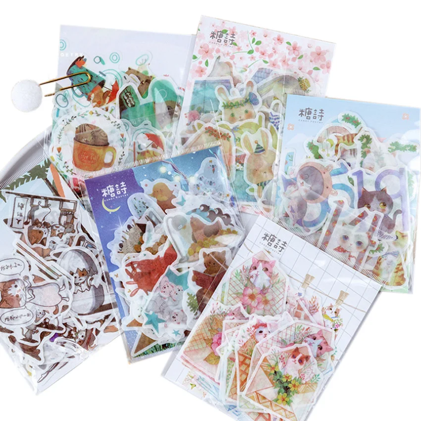 

40pcs Cartoon Summer Concerto Series Stickers DIY Diary Deco Scrapbooking Planner Paper Stickers Gifts for girls